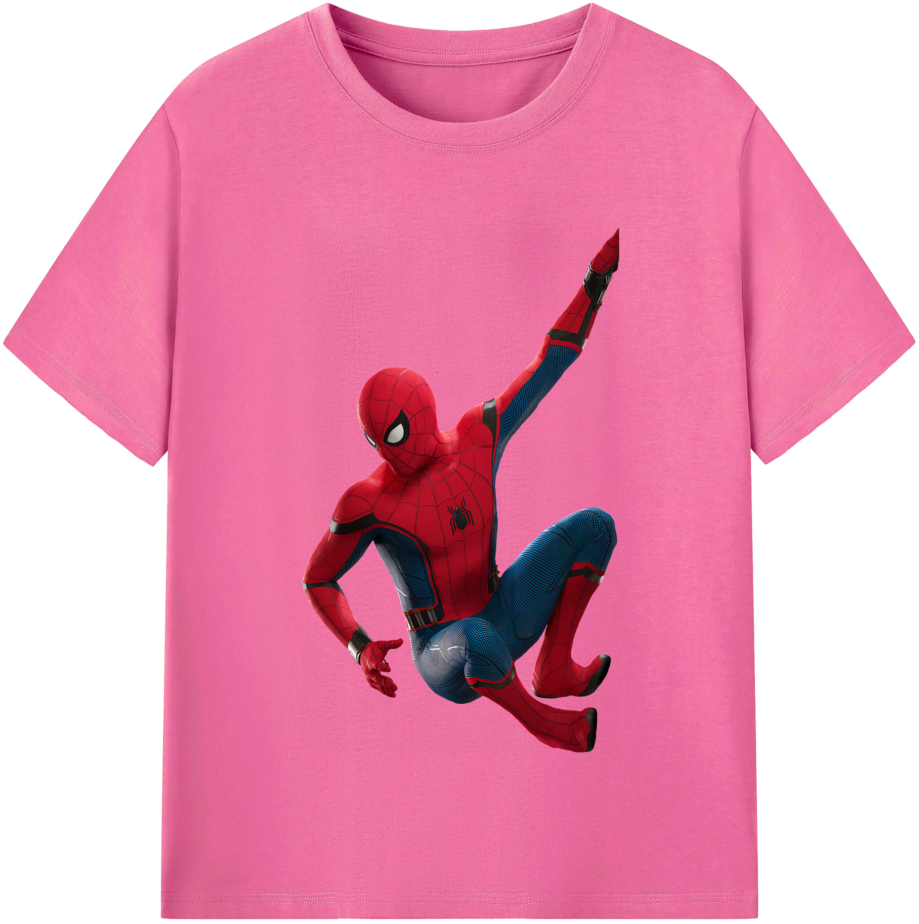 （画像用） Spider Man スパイダーマン レディースカジュアルプリントTシャツ（綿100％）